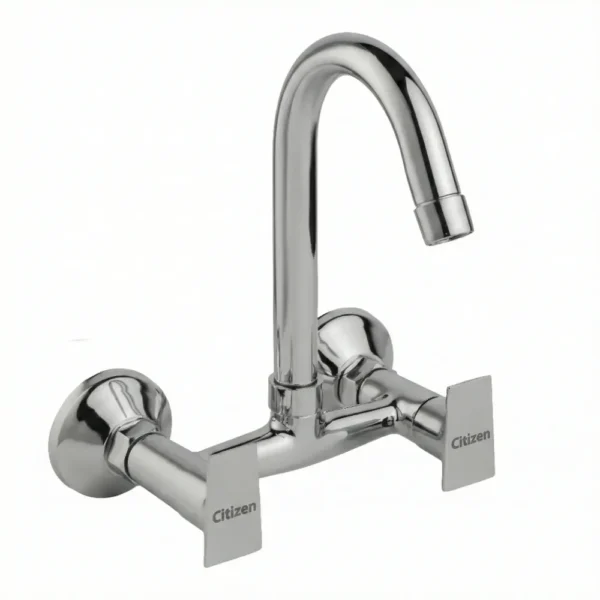 Citizen Art wall-mounted kitchen sink mixer tap with swivel spout