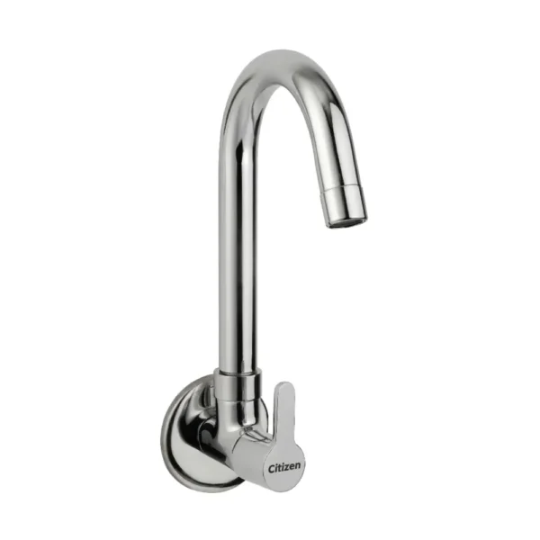 Citizen Fusion wall-mounted kitchen sink tap with swivel spout