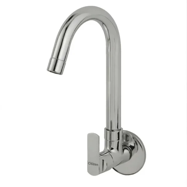 Citizen Neo wall-mounted kitchen sink tap with swivel spout